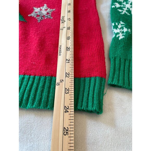 Allison Brittney Ugly Christmas Sweater Tree & Gifts Design LARGE Y2K Holidaycor - Picture 4 of 8